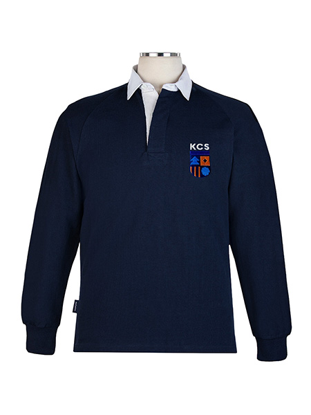 Long Sleeve Navy Embroidered Rugby - Unisex