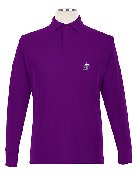 Long Sleeve Pique Embroidered Golf Shirt - Unisex