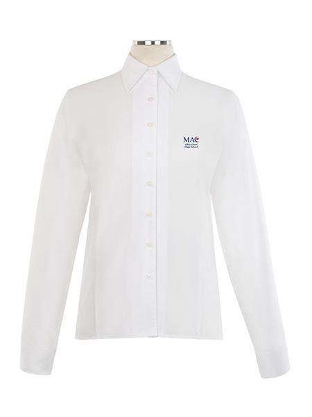 Long Sleeve Printed Fitted Blouse - Female