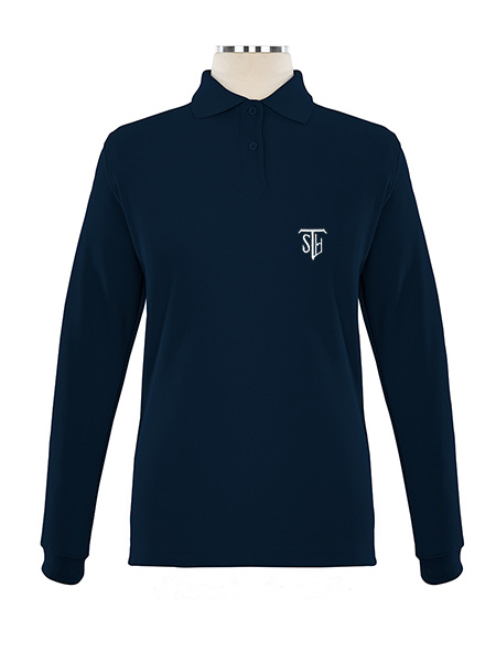 Long Sleeve Pique Embroidered Golf Shirt - Female