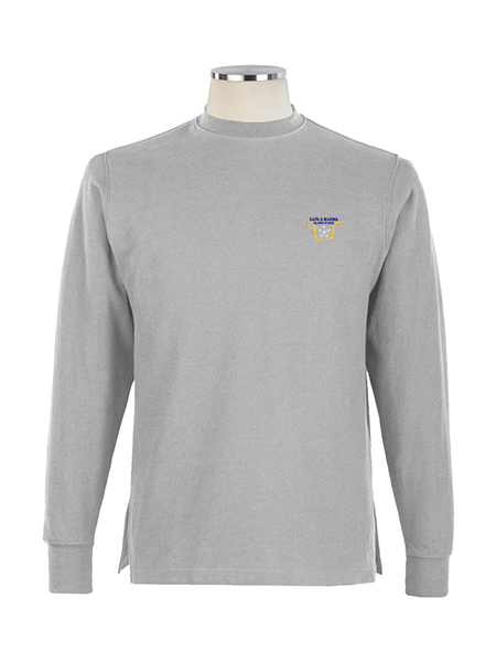 Long Sleeve Printed Crewneck Golf Shirt