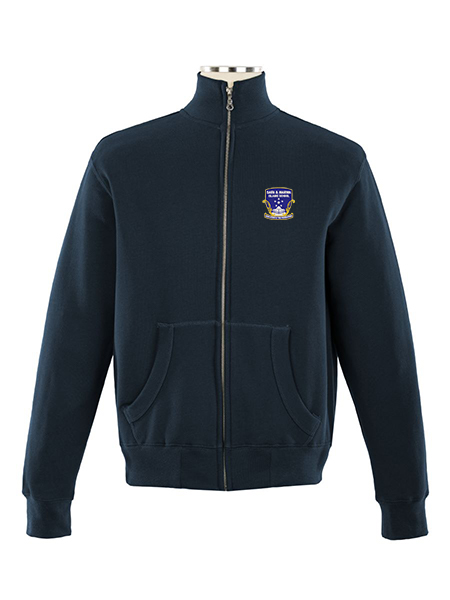 Full Zip Embroidered Sweat Top - Unisex