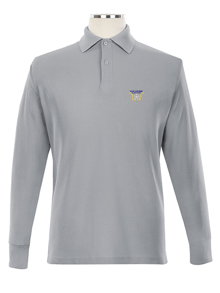 Long Sleeve Pique Embroidered Golf Shirt - Unisex