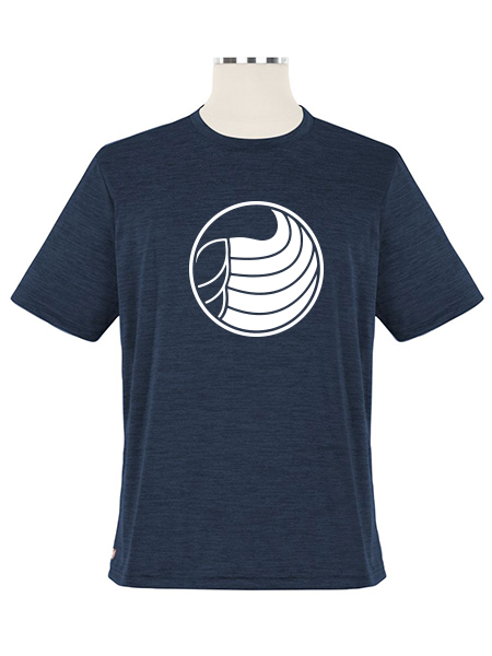 Heathered Short Sleeve Printed Performance Crewneck T-Shirt - Unisex