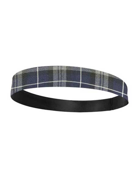 Charcoal Grey/Navy/White/Black Plaid Headband