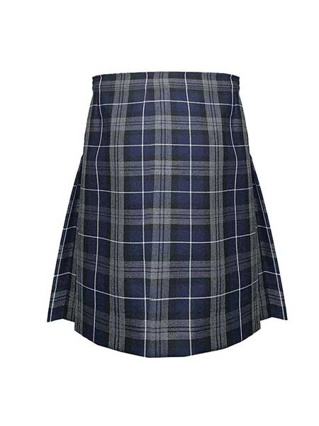 Charcoal Grey/Navy/White/Black Plaid Kilt