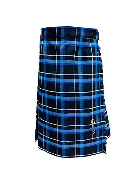 Navy/Powder Blue/White Plaid Kilt