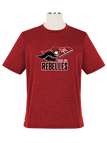 Heathered Short Sleeve Printed Performance Crewneck T-Shirt - Unisex