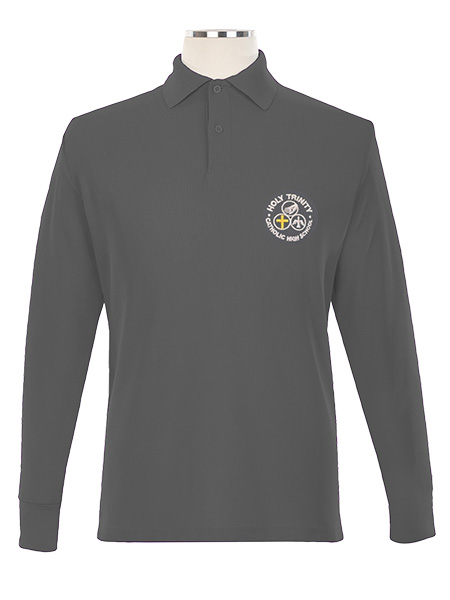 Long Sleeve Pique Embroidered Golf Shirt - Unisex