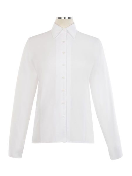 Long Sleeve Oxford Shirt with Button Down Collar - Ladies