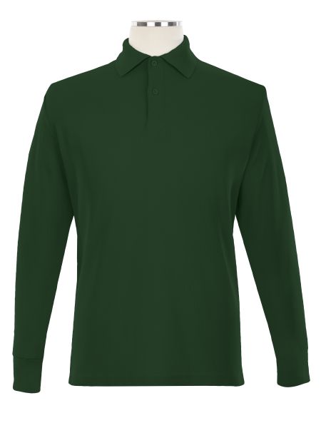 Long Sleeve Pique Embroidered Golf Shirt - Unisex